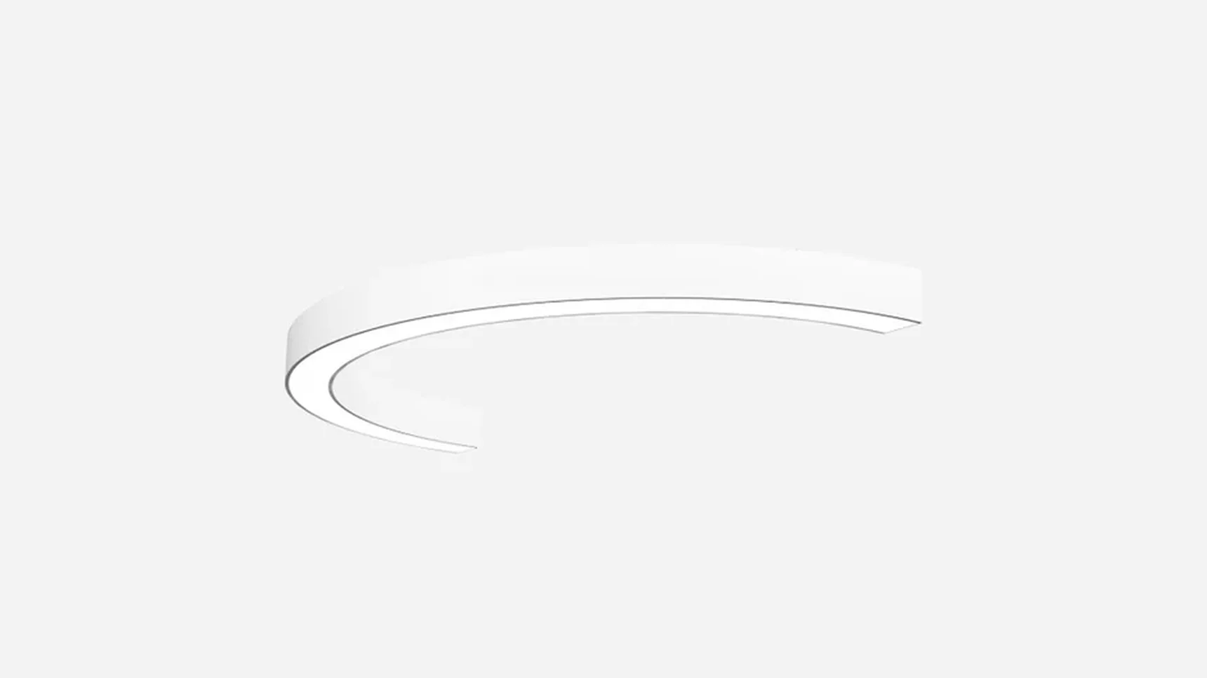 Светильник светодиодный полукольцо SILED NIMBUS-HALF 1800х900х100х60 (66 Вт, 5000K, Белый, Накладной)