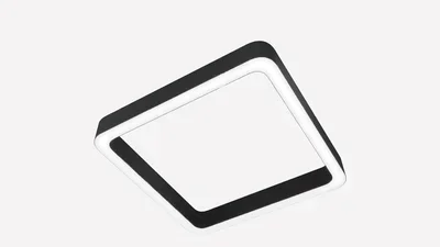 Светильник светодиодный квадрат с закругленными углами и отверстием SILED SUPER-ELIPSE-02 900х900х100х60 (75 Вт, 3000K, Черный, Накладной)