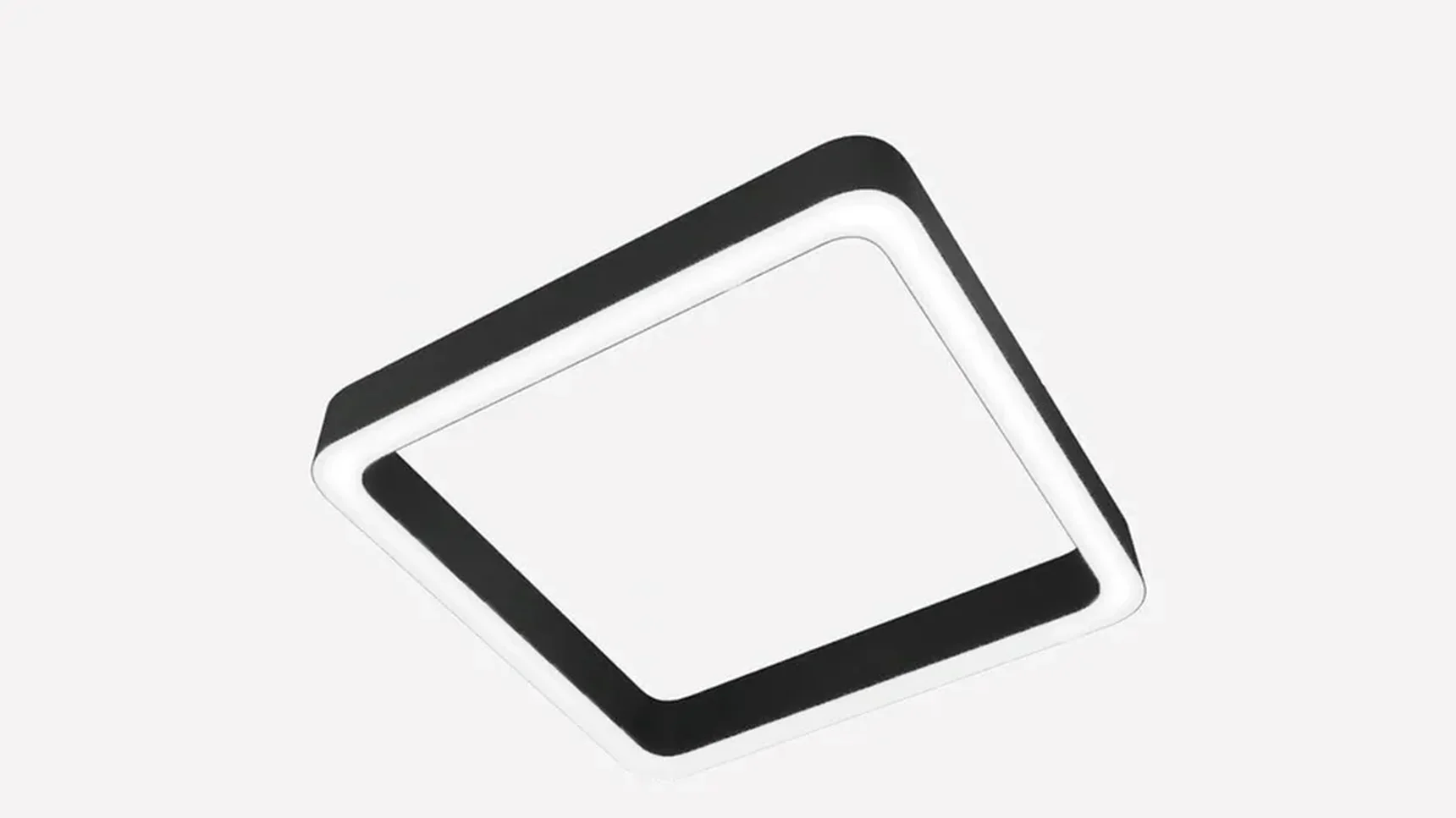 Светильник светодиодный квадрат с закругленными углами и отверстием SILED SUPER-ELIPSE-02 1400х1400х100х60 (123 Вт, 5000K, Черный, Накладной)