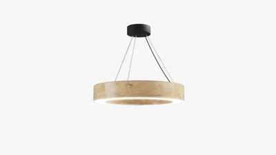 Светильник светодиодный кольцо SILED NIMBUS WOOD с потолочной базой D600х100х60 (33 Вт, 4000K, WOOD, Подвесной)
