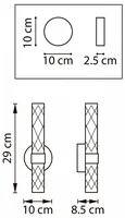 737652 Бра ACRILE 8W LED 520LM G ЗОЛОТО/Прозрачный 2700/4200/6400K