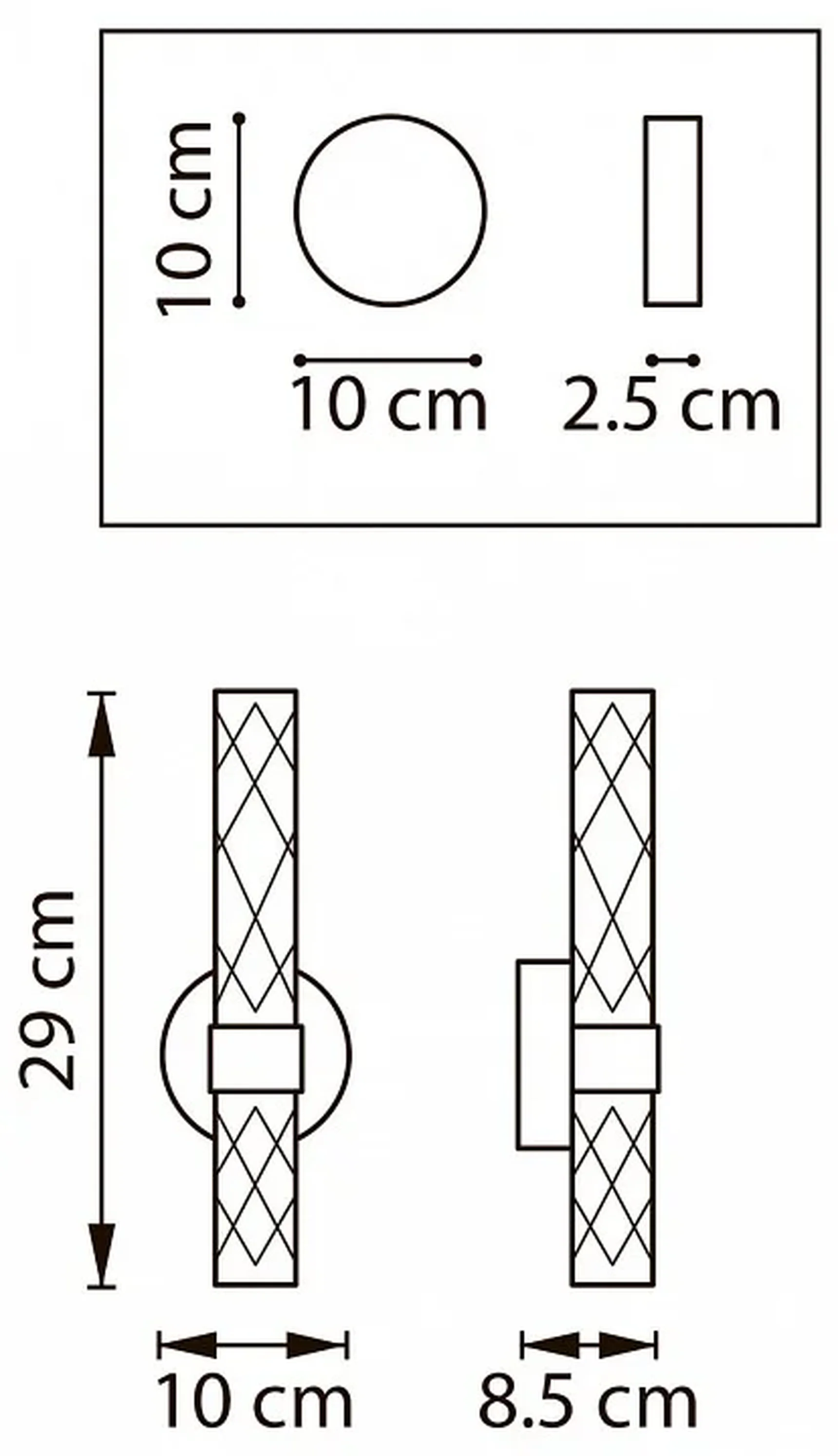 737652 Бра ACRILE 8W LED 520LM G ЗОЛОТО/Прозрачный 2700/4200/6400K