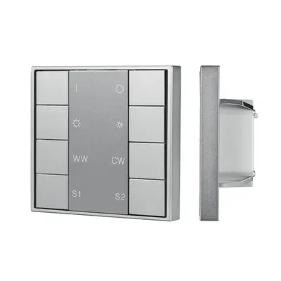 INTELLIGENT ARLIGHT Кнопочная панель DALI-201-23-1G-2SC-MIX-DT8-IN Silver (BUS, Frame) (IARL, IP20 Металл, 3 года)