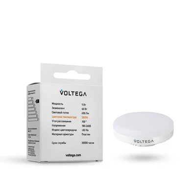 Светодиодная лампа GX53 9W Voltega 7772