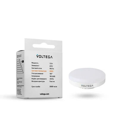 Светодиодная лампа GX53 12W Voltega 7774