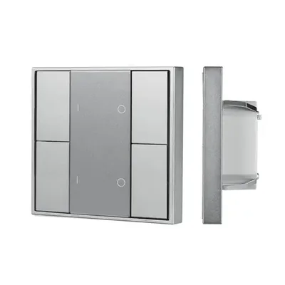 INTELLIGENT ARLIGHT Кнопочная панель DALI-201-23-2G-DIM-DT6-IN Silver (BUS, Frame) (IARL, IP20 Металл, 3 года)