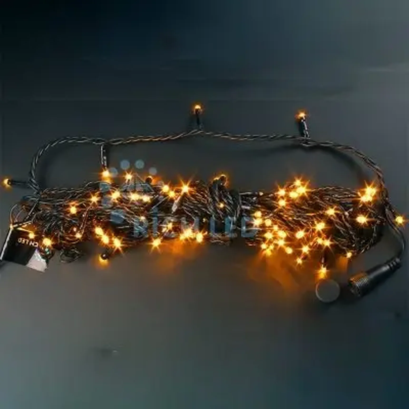 Светодиодная гирлянда Нить 10 м, мерцающая, 24 вольта, герметичная, 100 LED, RL-S10CF-24V-CT/Y