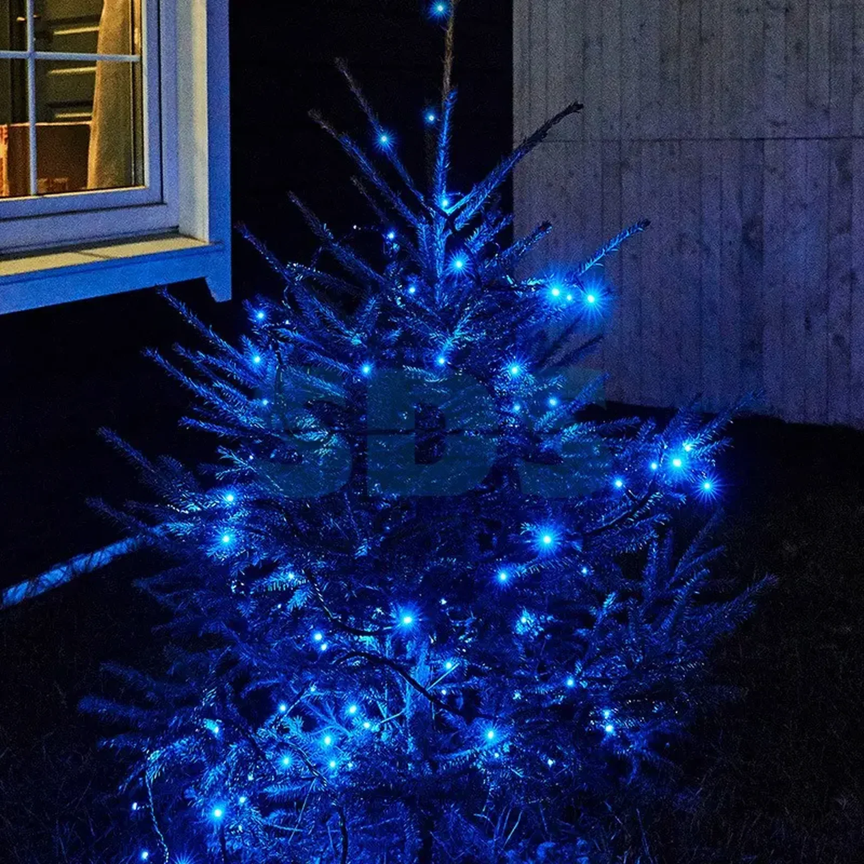 Гирлянда Твинкл Лайт 10 м, черный ПВХ, 100 диодов, цвет синий