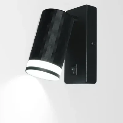 Бра GWL-GU10-M-IP20 Черный с боковым рассеивателем Кирпич