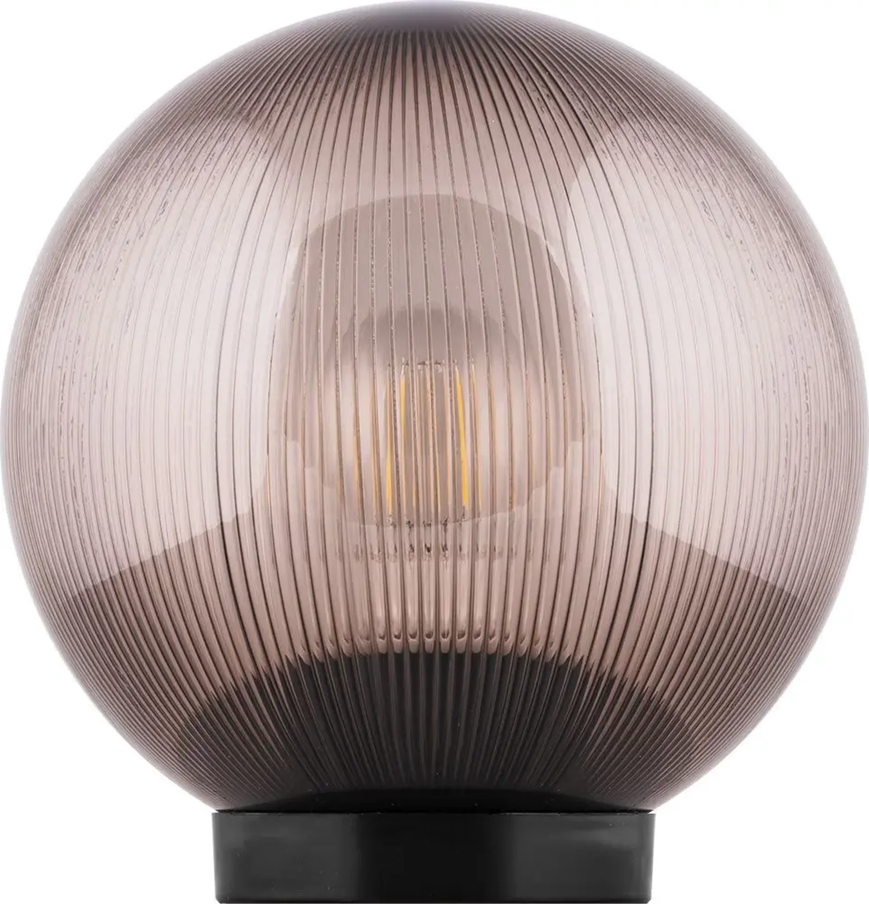 Светильник садово-парковый Feron ПМАА 230 V E27 d=200мм призма дымчатый, НТУ 02-60-205 (на столб)