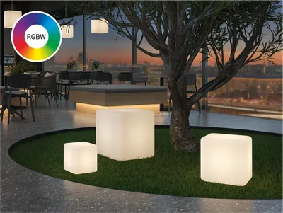Светильник ландшафтный КУБ CUBE_G (E27) 50 IP66 RGBW (set)