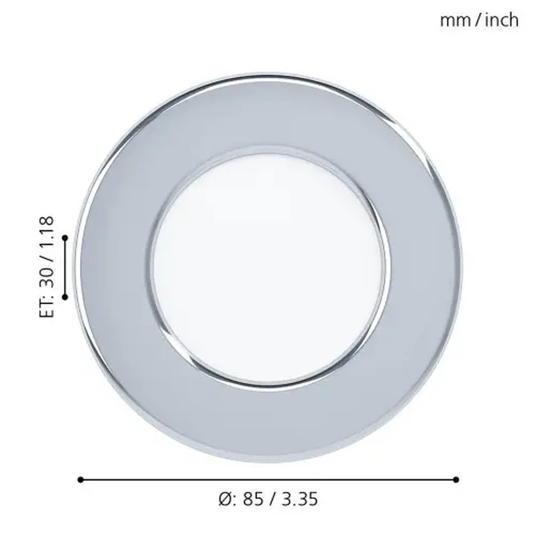 Встраиваемый светодиодный светильник Eglo Fueva 99204