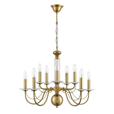 8033/10 CLASSI LN25 медь, металл/стекло Люстра подвесная Е14 10*40W 220V INCANTO