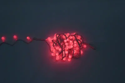 LED-PLR-100-15M-25MM-240V-R/WH -W/O красна/белый провод, соединяемая (без силового шнура) шарик D25