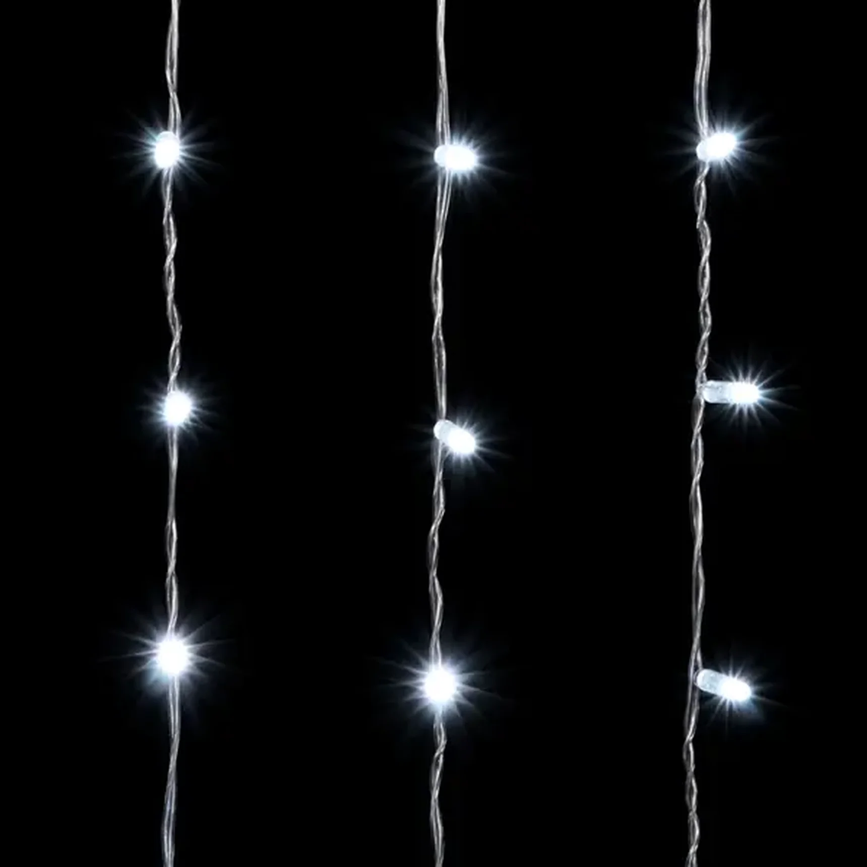 Гирлянда Занавес с Колпачком 2 x 3 м Белый 220В, 600 LED, Провод Прозрачный ПВХ, IP65