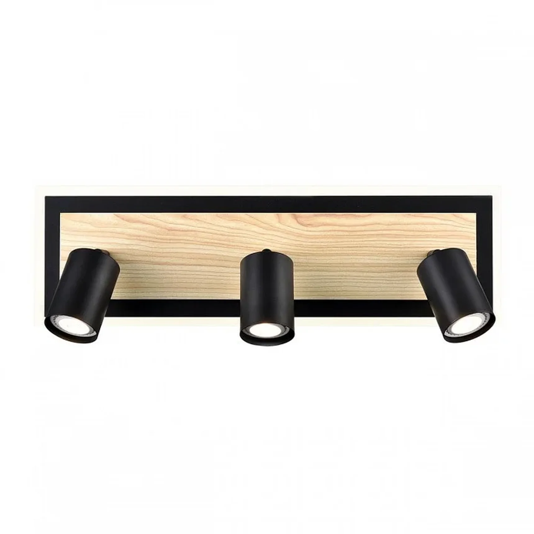 8025/20WL LEDIO LN24 черный/дерево, металл/МДФ Настенный светильник LED GU10 3*10W + LED 20W 220V PINE