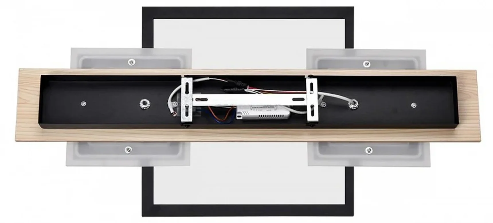 8025/20WL LEDIO LN24 черный/дерево, металл/МДФ Настенный светильник LED GU10 3*10W + LED 20W 220V PINE