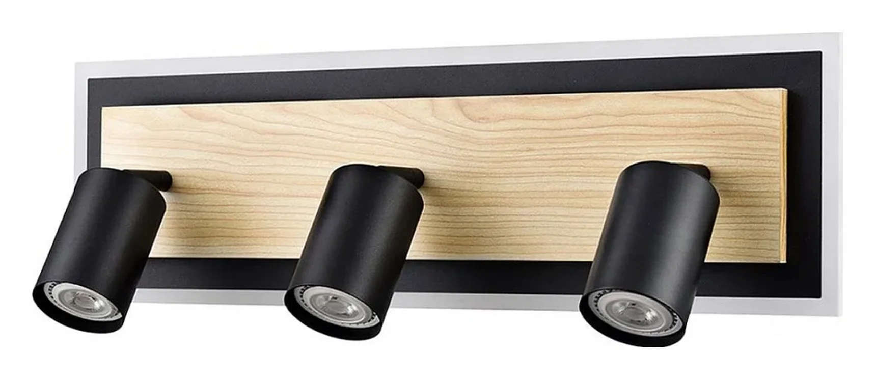 8025/20WL LEDIO LN24 черный/дерево, металл/МДФ Настенный светильник LED GU10 3*10W + LED 20W 220V PINE