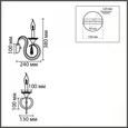 8032/1W CLASSI LN26 металл/хрусталь, хром/прозрачный Бра E14 1*40W 220V LAOKA