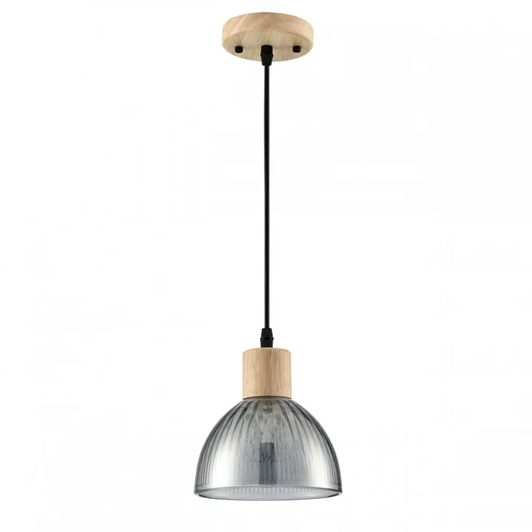 8053/1A SUSPENTIONI LN25 310 дерево/смоки металл/стекло Подвесной светильник E27 1*60W 220V NATANA