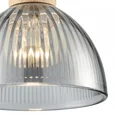 8053/1A SUSPENTIONI LN25 310 дерево/смоки металл/стекло Подвесной светильник E27 1*60W 220V NATANA