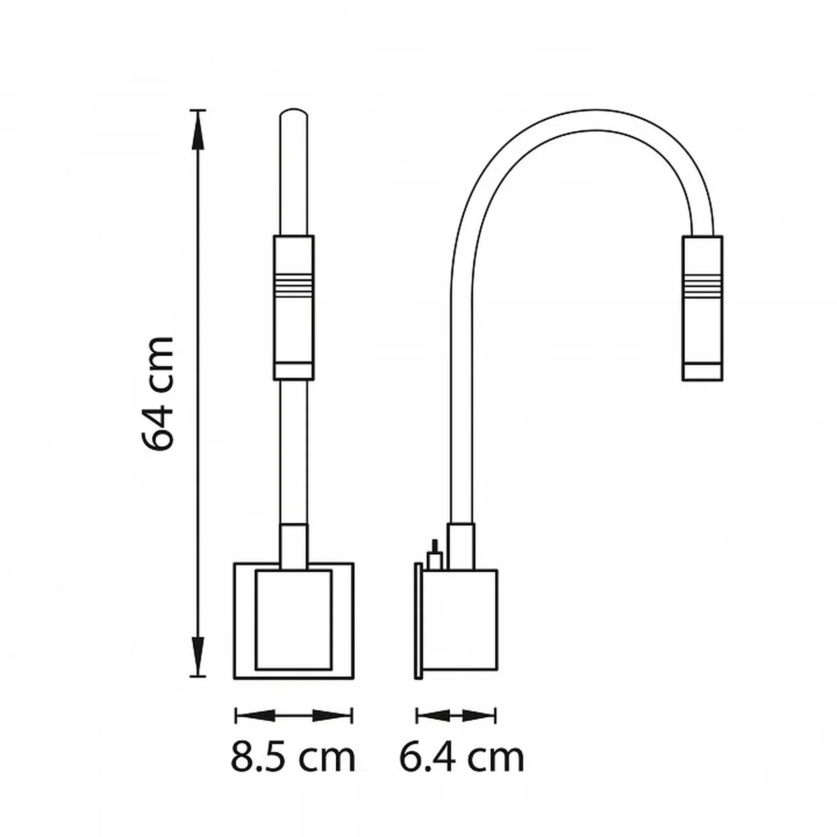 808617 (MB337-1BL) Светильник настенный MURO LED 3W 190LM ЧЕРНЫЙ 3000K
