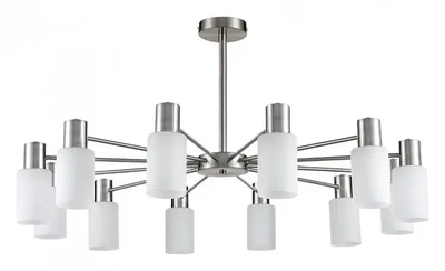 8099/12C COMFI LN25 никель/белый металл/стекло Люстра потолочная Е14 12*40W 220V MAVE