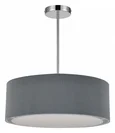 8111/5 MODERNI LN25 хром/серый, металл/текстиль Люстра подвесная E14 5*40W 220V ZIGRISA