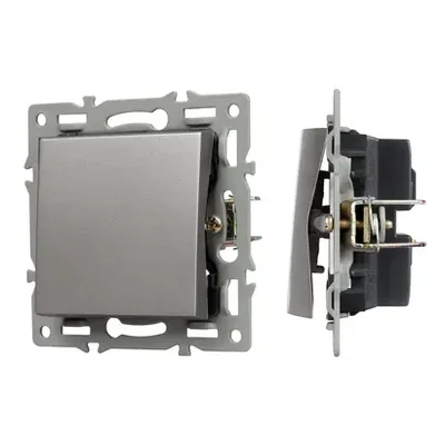 Механизм выключателя одноклавишный проходной SWT-MKP1-PL-GR (250V, 16A) (Arlight, -)