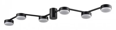 8187/6C COMFI LN25 черный, металл Люстра потолочная LED GX53 6*7W 220V SANATA