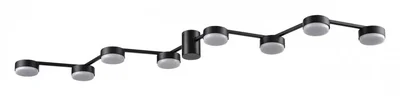 8187/8C COMFI LN25 черный, металл Люстра потолочная LED GX53 8*7W 220V SANATA