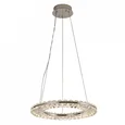 NEWPORT 8240 8241/400 chrome, Подвесной светильник, Chrome Сlear crystal D40*H3,3/250 см LED strip 27W 3100K 2970Lm