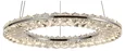 NEWPORT 8240 8241/400 chrome, Подвесной светильник, Chrome Сlear crystal D40*H3,3/250 см LED strip 27W 3100K 2970Lm