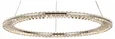 NEWPORT 8240 8241/800 chrome, Подвесной светильник, Chrome Сlear crystal D80*H3,3/250 см LED strip 60W 3100K 6600Lm