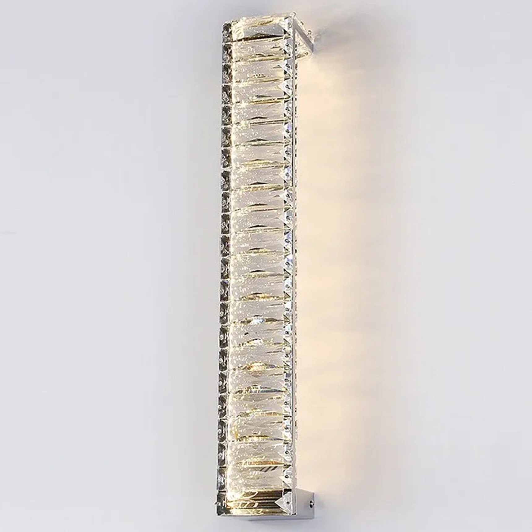 NEWPORT 8240 8241/A chrome , Бра, Chrome Clear crystal L7,6*H52*Sp8,5 cm LED strip 10W 3100K 1100Lm