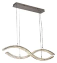 NEWPORT 8240 8242/110 chrome, Подвесной светильник, Chrome Сlear crystal L110*16*H20.5/250 cm LED strip 55W 3100K 6050Lm