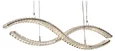 NEWPORT 8240 8242/110 chrome, Подвесной светильник, Chrome Сlear crystal L110*16*H20.5/250 cm LED strip 55W 3100K 6050Lm
