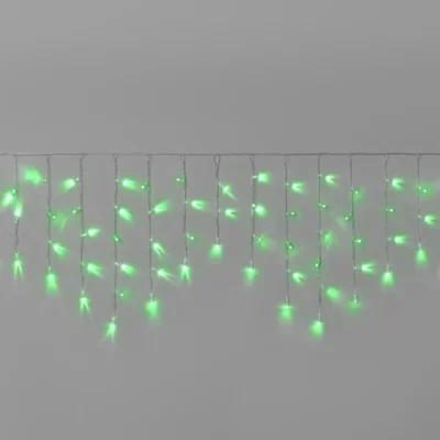 Гирлянда Бахрома INOXHUB 3х0.6м, 108 LED, 220В, IP65, прозрачный провод, ЗЕЛЕНЫЙ