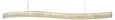 NEWPORT 8240 8243/150 gold NEW, Подвесной светильник, Gold Сlear crystal L150*H7,6/250 cm LED strip 42W 3100K 4200Lm