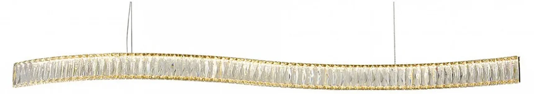 NEWPORT 8240 8243/150 gold NEW, Подвесной светильник, Gold Сlear crystal L150*H7,6/250 cm LED strip 42W 3100K 4200Lm