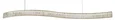 NEWPORT 8240 8243/150, Подвесной светильник, Chrome Сlear crystal L150*H7,6/250 cm LED strip 42W 3100K 4200Lm