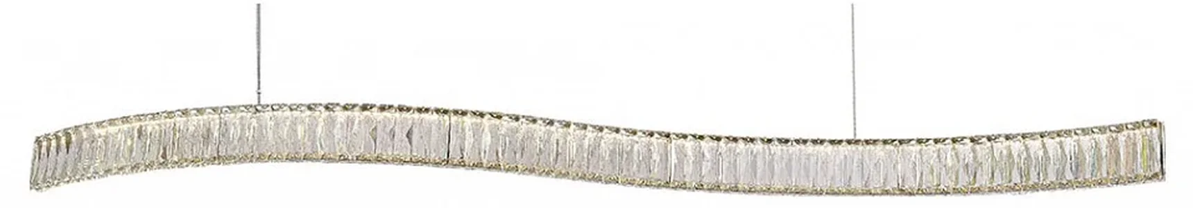 NEWPORT 8240 8243/150, Подвесной светильник, Chrome Сlear crystal L150*H7,6/250 cm LED strip 42W 3100K 4200Lm