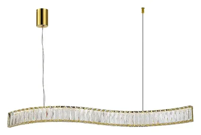 NEWPORT 8240 8243/90 gold NEW, Подвесной светильник, Gold Сlear crystal L90*H7,6/250 cm LED strip 2