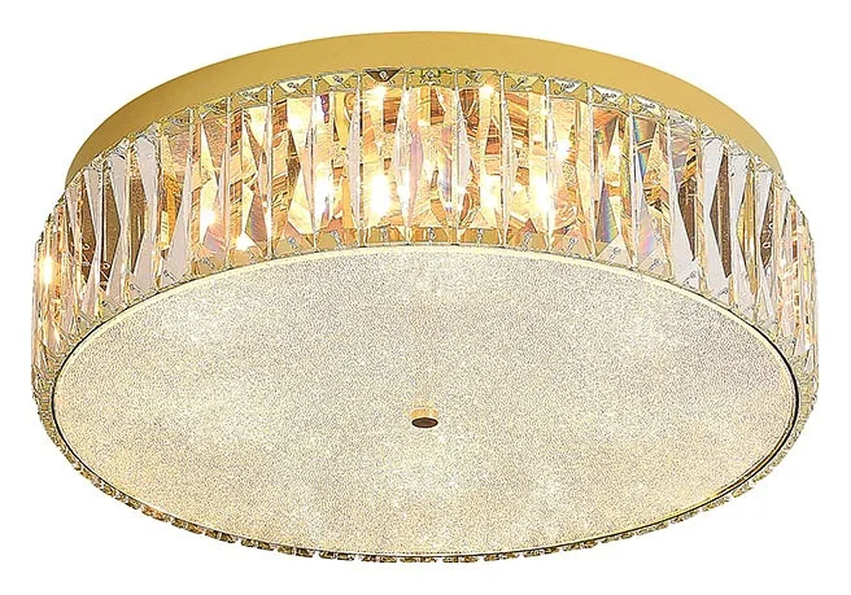 NEWPORT 8240 8246/PL gold NEW, Потолочный светильник, Gold Clear crystal D42,5*H12,5 cm E14 LED 6*9W
