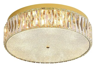 NEWPORT 8240 8246/PL gold NEW, Потолочный светильник, Gold Clear crystal D42,5*H12,5 cm E14 LED 6*9W