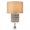 8250/2W MODERNI LN25 000 никель/бежевый, металл/текстиль бра Е14 40W+ LED 3W 4000K 220V NIKKI