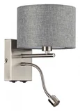 8251/2W MODERNI LN25 000 никель/серый, металл/текстиль бра Е14 40W + LED 3W 4000K 220V NIKKI