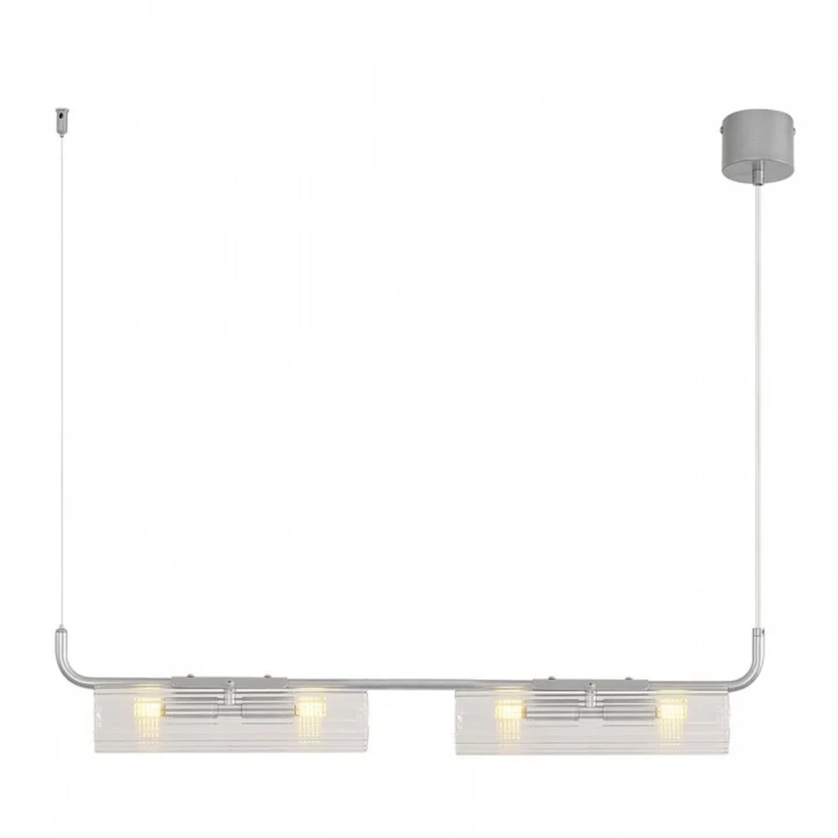 8258/4 SUSPENTIONI LN26 серебро/прозрачный, металл/стекло Подвесной светильникG9 4*20W 220V TORONTO