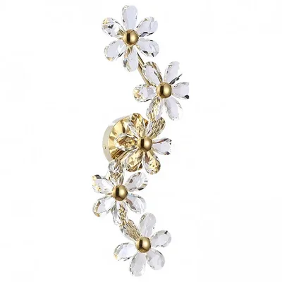 NEWPORT 8330 8330/A gold , Бра, Gold Clear crystal W20*H47,5*Sp10,5 сm LED 5*3W 3100K 1500Lm