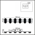8342/15WL LEDIO LN черный/белый металл/акрил Бра LED 15W 4000K 220V OVELA